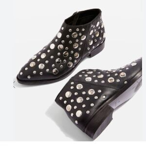 Topshop Mirror Stud Booties 